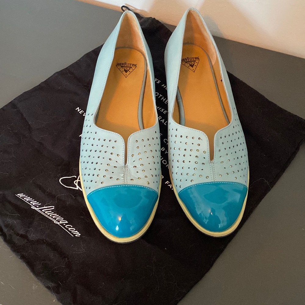 Fluevog flats blue size 11